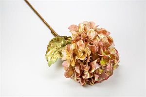 Ramo Ortensia Oro Rosa Antico h 70 cm Ø 18 cm