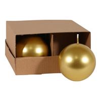 Candela Sfera Laccata Oro Ø 8 cm