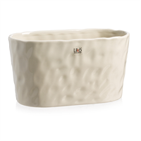 Vaso Ceramica Multipianta Missouri Crema h 14 cm l 26 cm