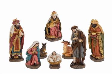 Nativita' 8 Pz Resina Multicolor h 20 cm