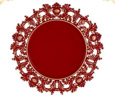 Piatto Melamina Decorato Rosso Ø 33 cm