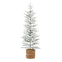 Albero Pino Canada C/Cesto Innevato h 125 cm