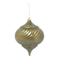 Decorazione Goccia Rigata Plastica Verde Muschio Ø 20 cm