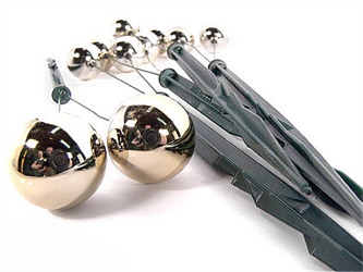 Bacche Ottone Oro C/Punta h 27 cm Ø 1.9 cm Cf 25 Pz