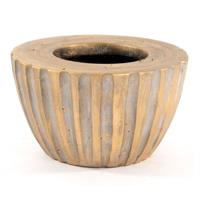 Caspo' Svasato Terracotta C/Righe Oro h 13 cm Ø 23 cm