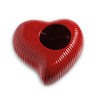 Vaso Ceramica Cuore Hole Rosso h 7 cm Ø 16 cm