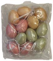 S/12 Pendaglio Uovo Assortito Ø 3x4 cm