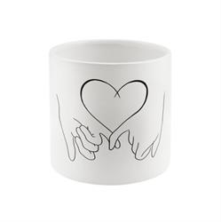 Cilindro Ceramica Cuore In Mani