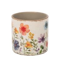 Caspo' Crackle Fiori h 13.5 Ø 14 cm