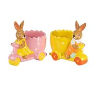 Vasetto Coniglio Monopattino Mix h 16 cm Ø 17 cm