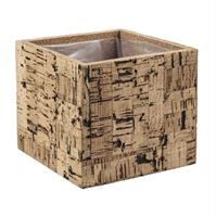 Cubo Sughero Rustico Naturale h 13 cm Ø 13 cm