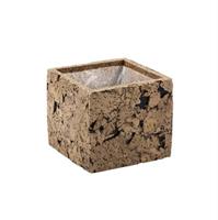 Cubo Sughero Rustico Naturale h 9.5 cm Ø 9.5 cm