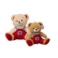 Peluche Orso C/Salopette Assortito h 60 cm