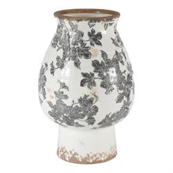 Vaso Ceramica Decorato Campanula h 29 cm