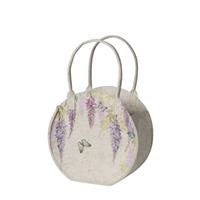 Borsa Feltro Tonda Wisteria h 25 cm l 26x14 cm