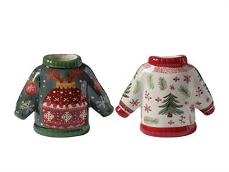 Vaso Maglione Ceramica 2 Col. Assortito h 14.8 cm l 16x9 cm