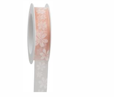 Nasto Organza ST Fiori Rosa h 2.5 cm l 18 mt