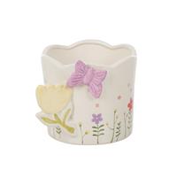 Caspo' Ceramica C/Manico Tulpano h 11 cm l 15.5x12 cm