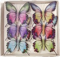 Farfalla C/Clip Multicolor Ø 8 cm Cf 6 Pz