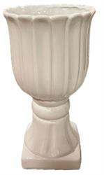 Caspo' C/Piede Tulpano Bianco h 24 cm Ø 12 cm