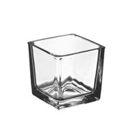 Cubo Vetro Trasparente h 8 cm Ø 8 cm