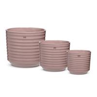 S/3 Caspo' Ceramica Amy Rosa Ø 21,5+17+13,5 cm