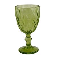 S/6 Calice Vetro Colorato Verde h 14 cm Ø 8 cm 230ml