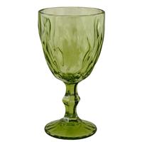 S/6 Calice Vetro Colorato Verde h 16 cm Ø 8 cm