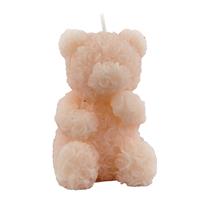 Candela Orsetto Rosa h 8 cm Ø 6 cm