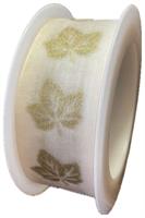 Nastro Organza ST Foglia Oro h 4 cm l 15 mt
