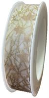 Nastro Organza Rete Stellare Crema h 2.5 cm l 18 mt