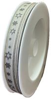 Nastro Tessuto ST Stellina Glitter Tortora h 1 cm l 20 mt