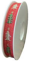 Nastro Tessuto Winterwonderland Rosso h 1.5 cm l 18 mt
