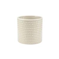 Cilindro Ceramica Puntinato Avorio h 12.5 cm Ø 13 cm