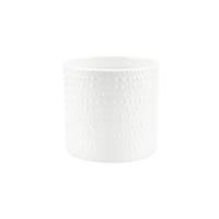 Cilindro Ceramica Puntinato Bianco h 10 cm Ø 12 cm