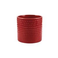 Cilindro Ceramica Puntinato Rosso h 10 cm Ø 12 cm