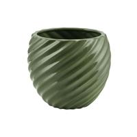 Sfera Ceramica Spirale Verde h 14 cm Ø 16 cm