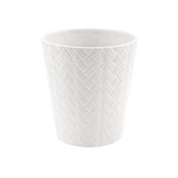 Vaso Orchidea Treccia Bianco h 14 cm Ø 13 cm