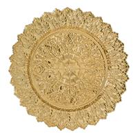 Piatto Plastica Decorato Oro Ø 33 cm