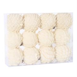 Sfera Tessuto Da Appendere Cf 12 Pz Bianco Assortito Ø 8 cm