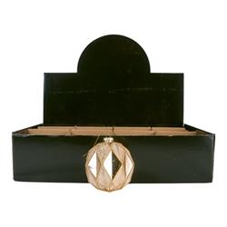 Sfera Vetro Da Appendere Rombi Oro Ø 10 cm