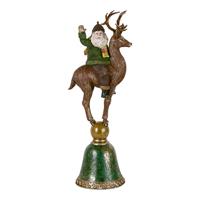 Babbo Su Renna Resina h 63 cm l 23x20 cm