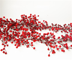 Ghirlanda Bacche Rosso h 180 cm