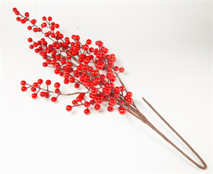 Ramo Bacche Semplice Rosso h 70 cm