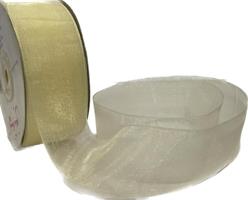 Nastro Organza Crema h 4 cm l 50 mt