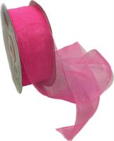 Nastro Organza Fucsia h 4 cm l 50 mt