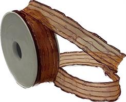 Nastro Organza Filo Rame Arancio h 2.5 cm l 20 mt