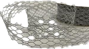 Nastro Rete Lame' Argento h 3 cm l 15 mt