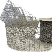 Nastro Rete Lame' Argento h 10 cm l 15 mt