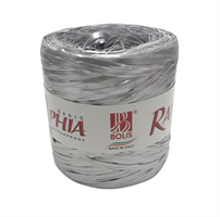 Rotolo Poly Rafia Argento h 1.5 cm l 200 mt
